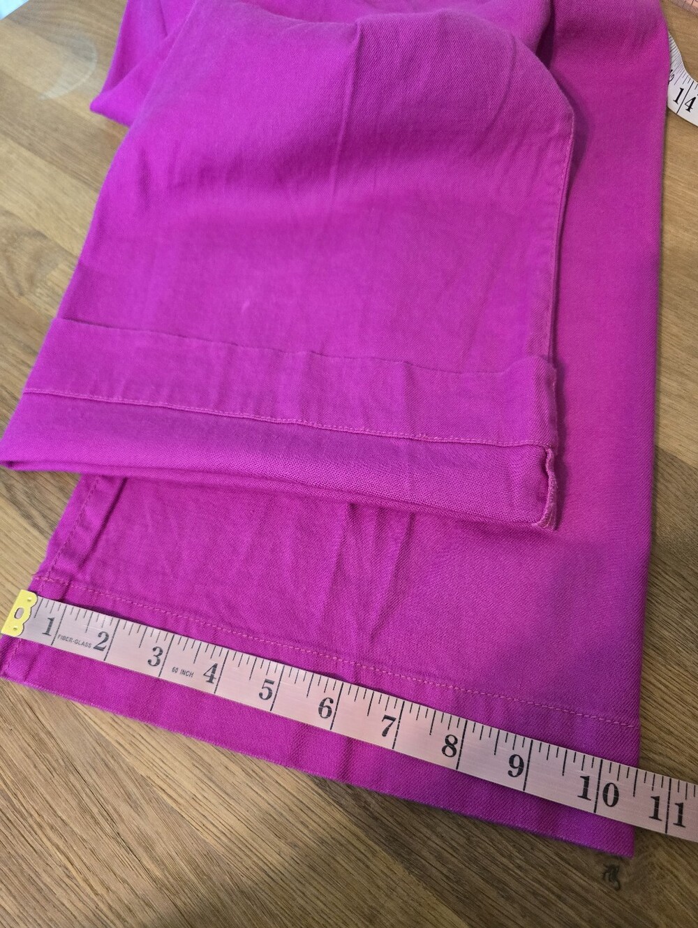 Maeve Colette European Linen Stretch High-Rise Wide-Leg Pants 28T Tall - Picture 12 of 12